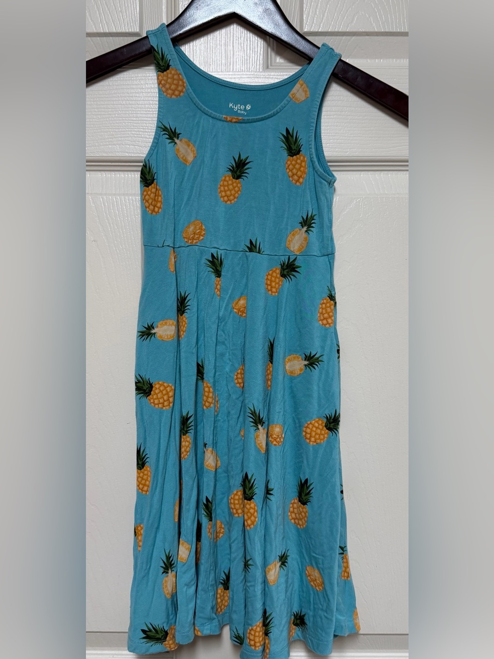 Kyte BABY Teal Pineapple Print Tank Dress